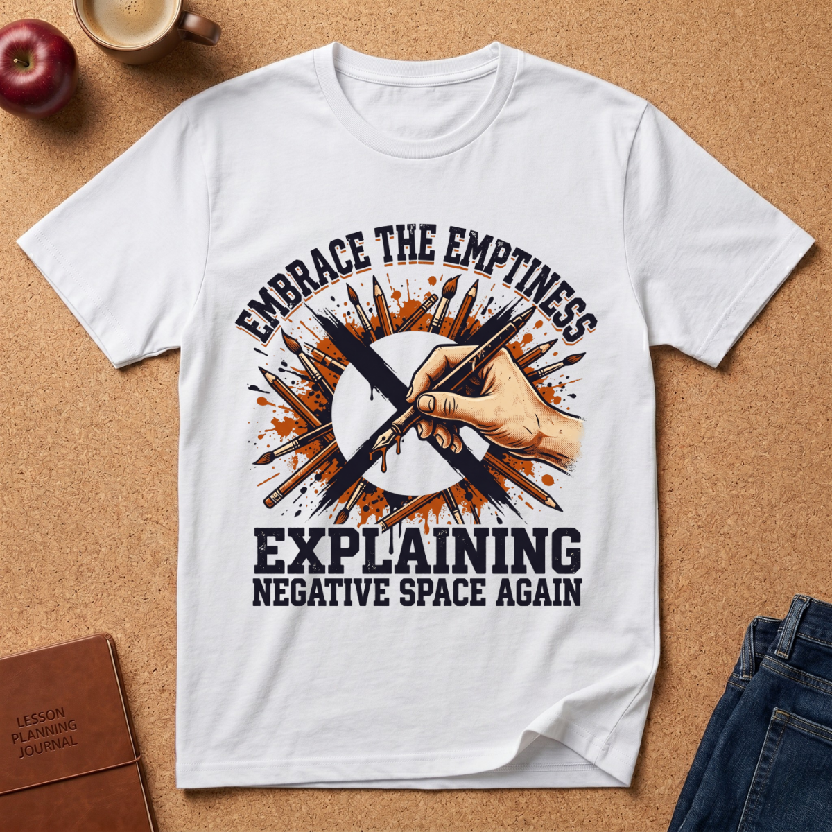 Embrace the Emptiness T-Shirt — "Embrace the Emptiness (Explaining Negative Space Again)" Art Tee