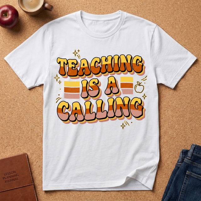 Teaching Is a Calling T-Shirt — Retro Teacher Appreciation Tee