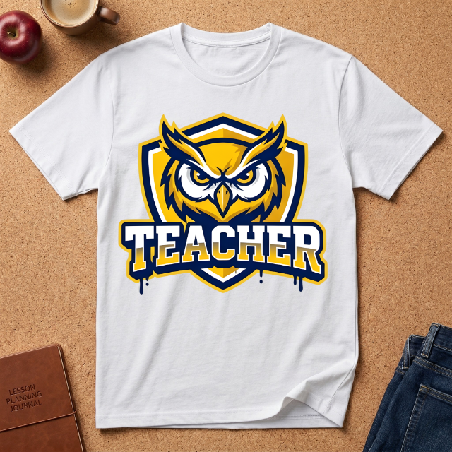Teacher Owl T-Shirt — School Spirit Tee