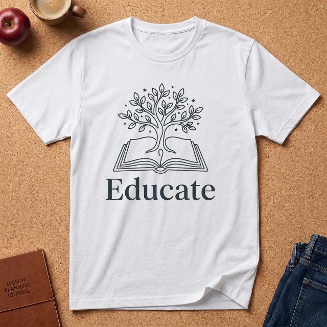 Educate Book Tree T-Shirt