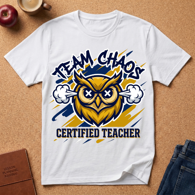 Certified Teacher “Team Chaos” Owl T-Shirt