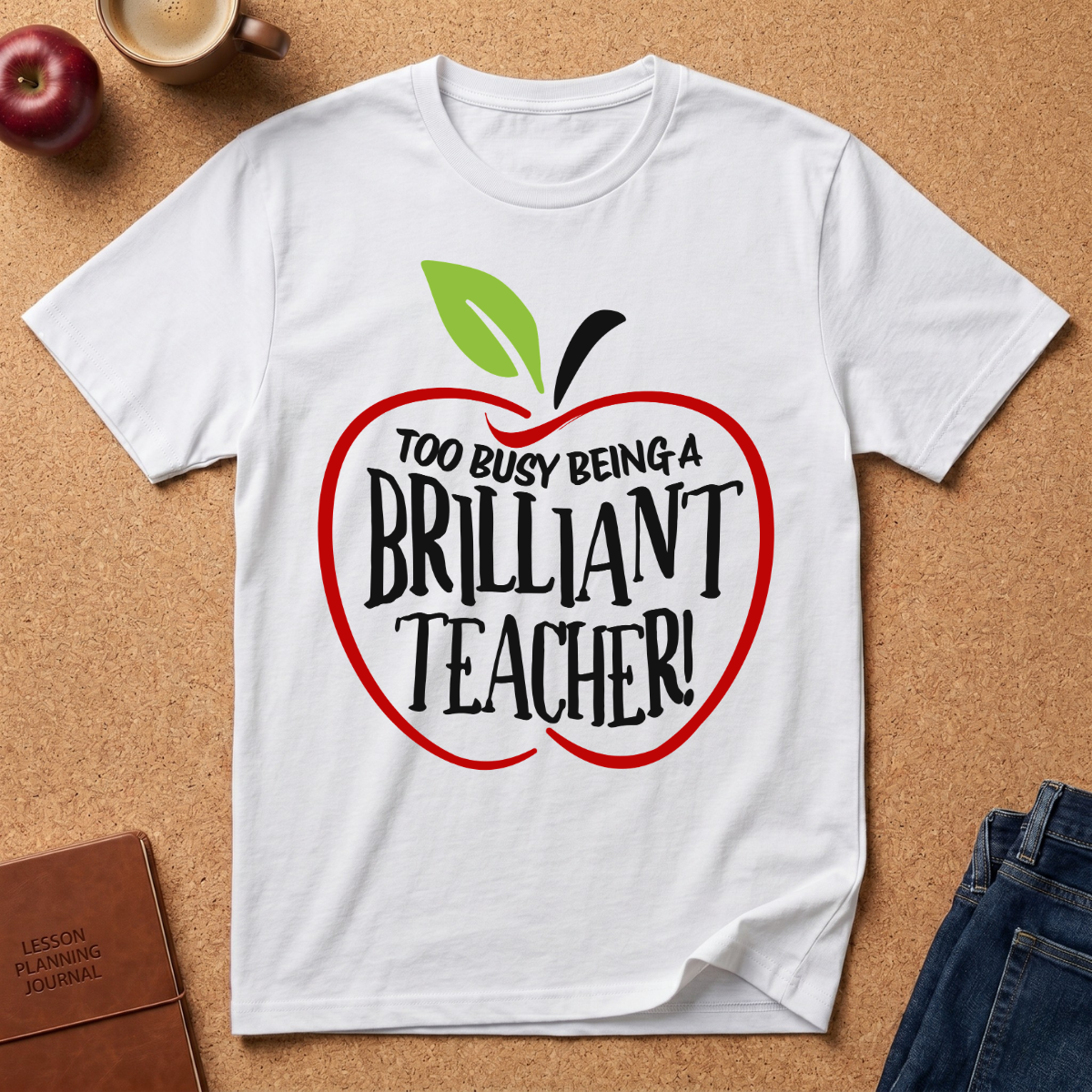 "Too Busy Being a Brilliant Teacher" T-Shirt