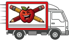 Free shipping icom of a delivery truck with an the Jolly applejack on the side.  